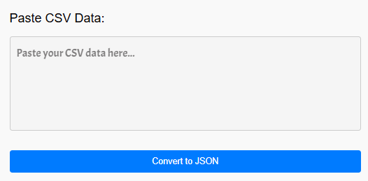 Convert CSV to JSON