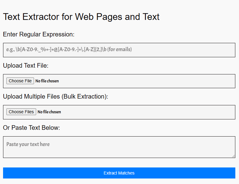 Text Extractor For Web Pages and Text
